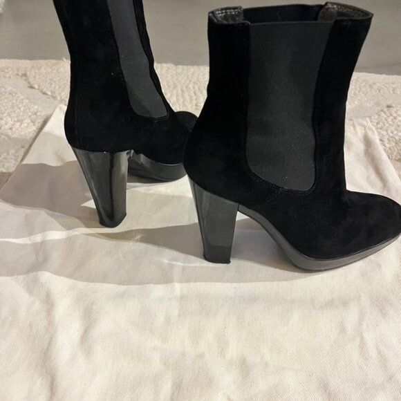 Hogan Ankle Boots in Black Suede 7.5 - Picture 4 of 10